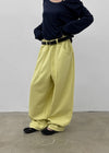 (UNISEX) Coupe Wide Elastic String Pants