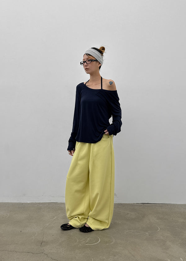 (UNISEX) Coupe Wide Elastic String Pants