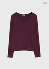 Shed Loose Fit U-Neck Long Sleeve Tee