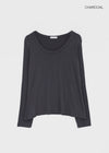 Shed Loose Fit U-Neck Long Sleeve Tee