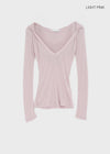 Rochem Deep V-Neck Hooded Long Sleeve Tee