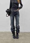 Baddie Low Washed Bootcut Denim Pants
