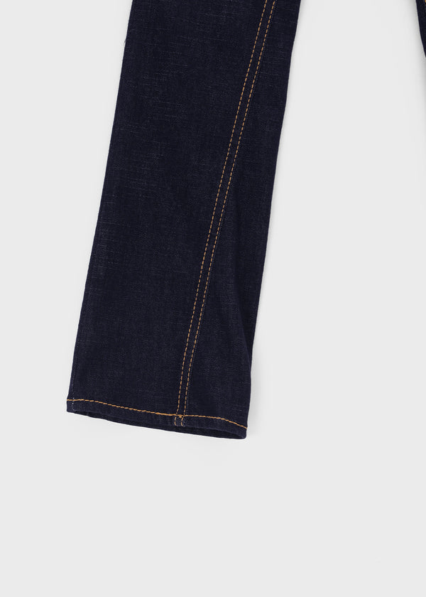 Tech stitch non-fade bootcut denim pants