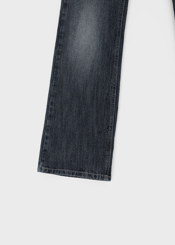 Baddie Low Washed Bootcut Denim Pants