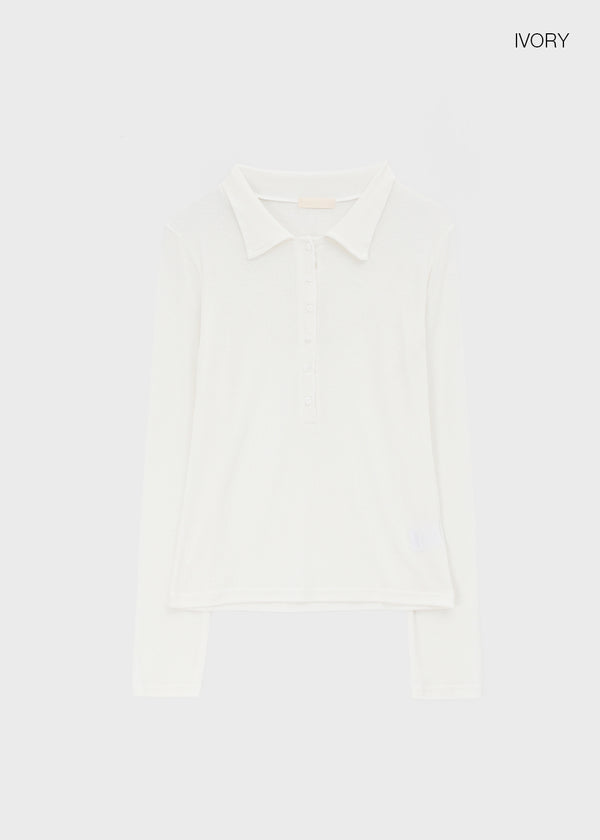 Serge collared long-sleeve shirt