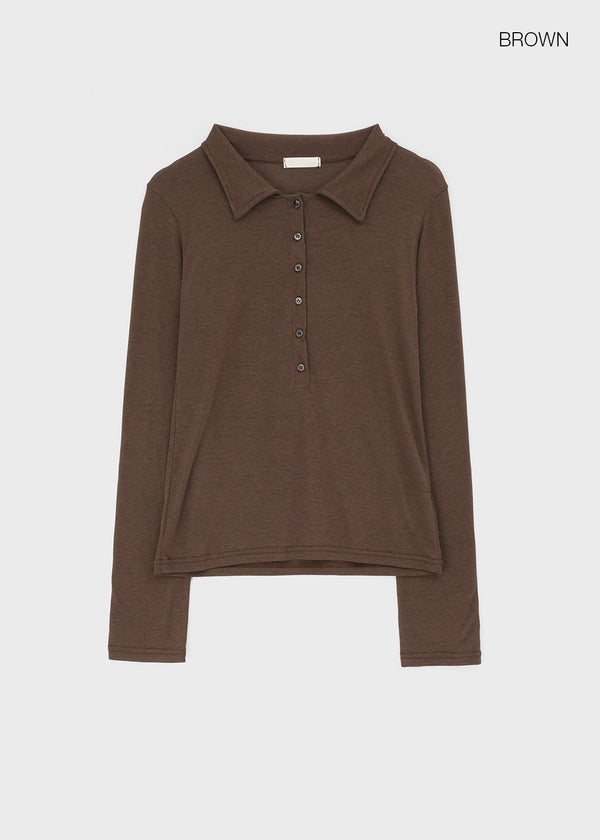 Serge collared long-sleeve shirt