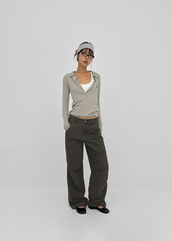 Serge collared long-sleeve shirt