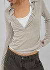 Serge collared long-sleeve shirt