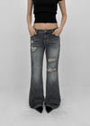 Shop Damaged Bootcut Denim Pants