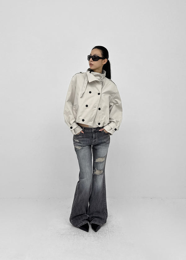 Shop Damaged Bootcut Denim Pants