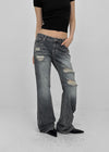 Shop Damaged Bootcut Denim Pants