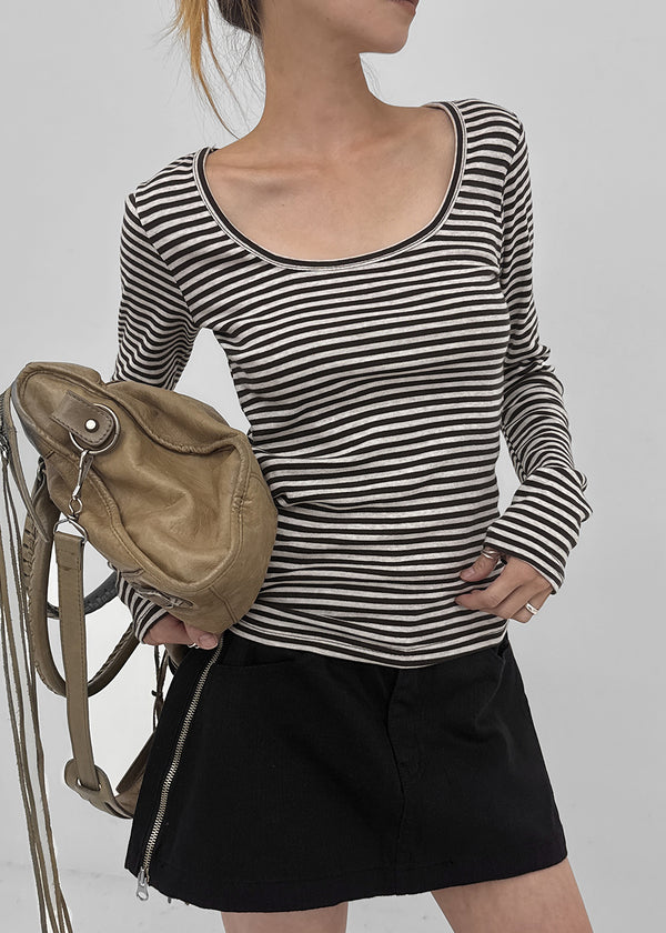 Gerudo Stripe U-neck Long Sleeve T-shirt