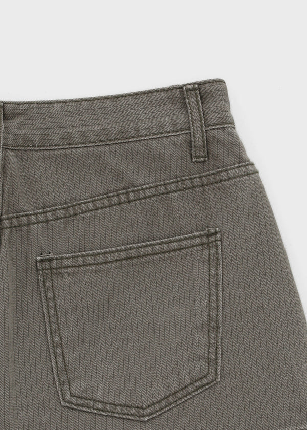 Burle zipper cotton mini skirt pants