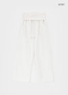 Voke Folding Wide Elastic Pants