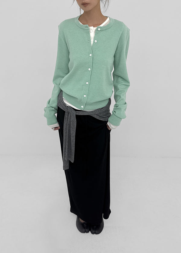 Atro banding maxi long skirt