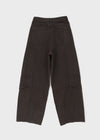 Factory Cut-out Wide Cargo Pants (Belt Set)