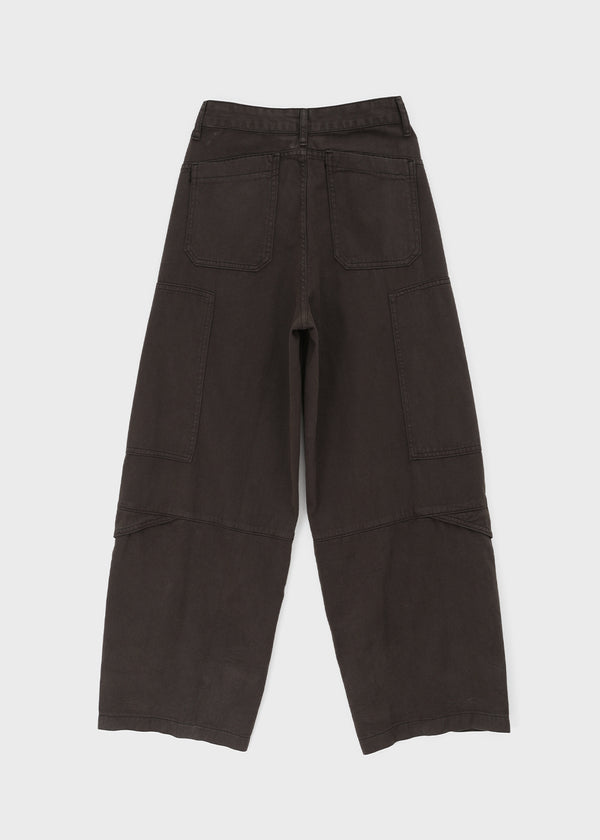 Factory Cut-out Wide Cargo Pants (Belt Set)