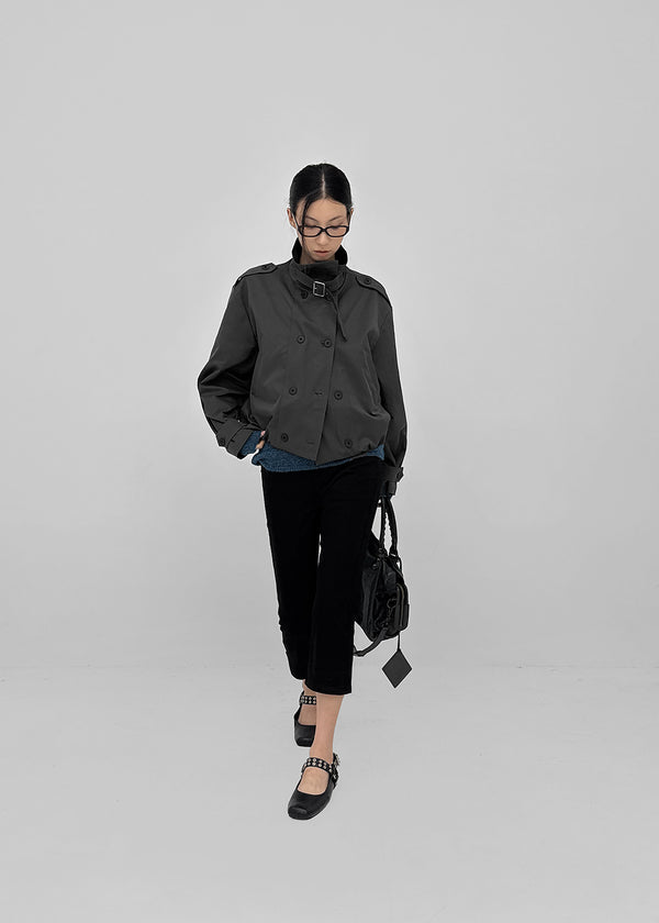 Tarki Double-Button Trench Jacket