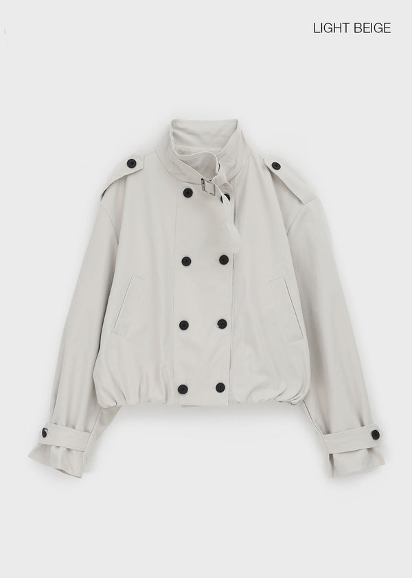 Tarki Double-Button Trench Jacket