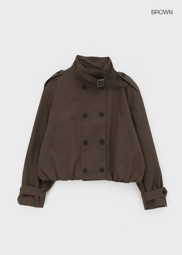 Tarki Double-Button Trench Jacket