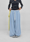 (UNISEX) Xenon Wide Elastic String Pants