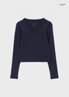 Relucton V-neck long-sleeve tee