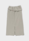 Yilding banding diagonal folding long skirt
