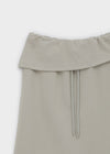 Yilding banding diagonal folding long skirt