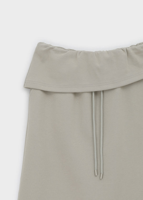 Yilding banding diagonal folding long skirt