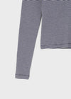 Keds Striped Henley Neck Long Sleeve Tee