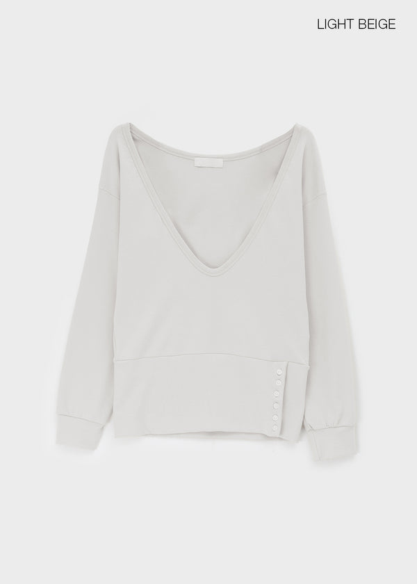Anna Deep V-Neck Sweatshirt