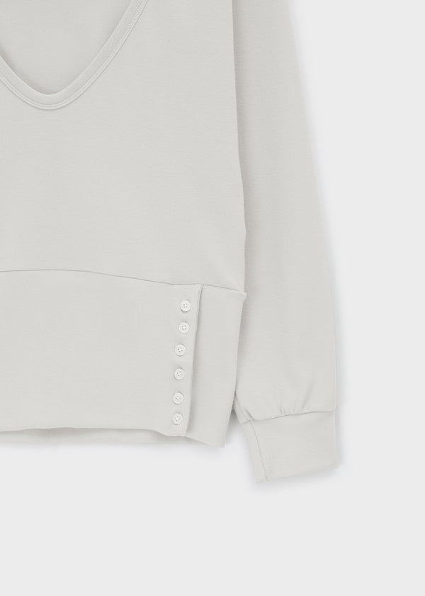 Anna Deep V-Neck Sweatshirt