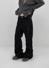 Thea Shirred Buckle Cargo Bootcut Pants