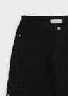 Thea Shirred Buckle Cargo Bootcut Pants