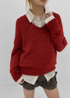 Brandt V-neck wool knit