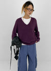 Brandt V-neck wool knit