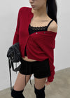 Divier Ribbed Wool Knit Cardigan