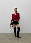 Divier Ribbed Wool Knit Cardigan
