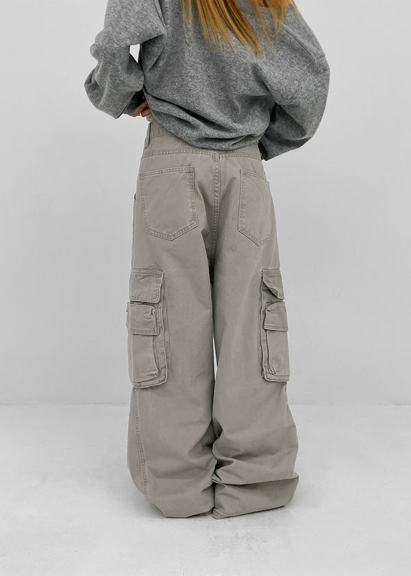 Moel Washed Wide Double Cargo Pants