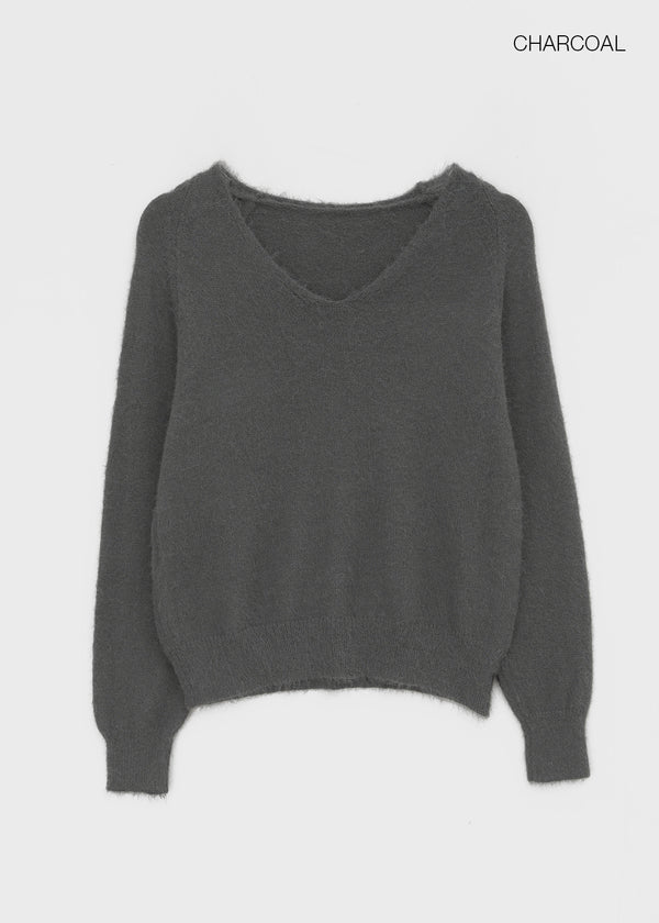 Brandt V-neck wool knit