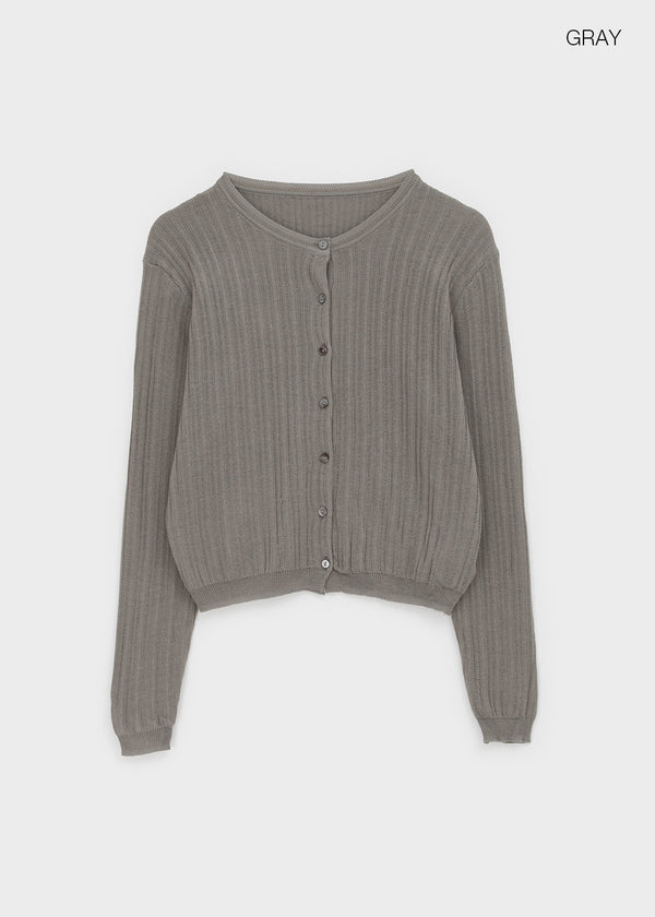 Divier Ribbed Wool Knit Cardigan