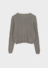 Divier Ribbed Wool Knit Cardigan