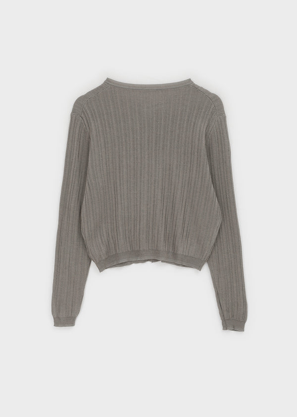 Divier Ribbed Wool Knit Cardigan