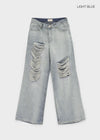Tacit Damaged Wide Denim Pants