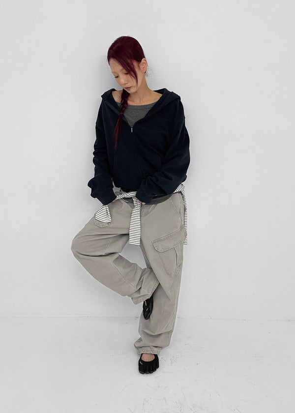 Decant washed wide cargo pants