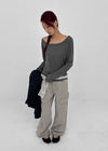 Decant washed wide cargo pants