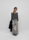 Decant washed wide cargo pants