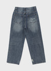 (UNISEX) Caval Damaged Wide Denim Pants
