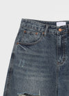 (UNISEX) Caval Damaged Wide Denim Pants