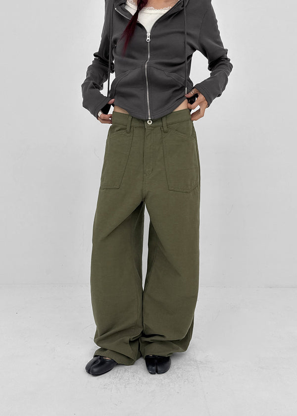 Brim wide fatigue pants